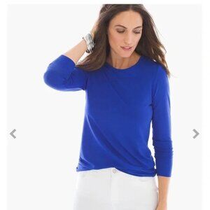 Chico's 3/4 Sleeve Jersey Top Size 2 Large
